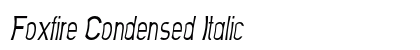 Foxfire Condensed Italic Preview