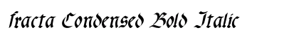 fracta Condensed Bold Italic preview