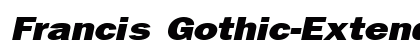 Francis Gothic-Extended Italic preview