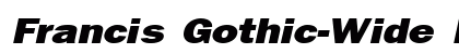 Francis Gothic-Wide Italic preview