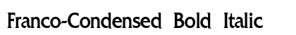 Franco-Condensed Bold Italic Preview