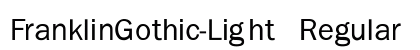 FranklinGothic-Light Regular preview