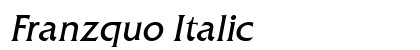 Franzquo Italic preview