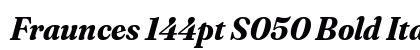 Fraunces 144pt S050 Bold Italic Preview