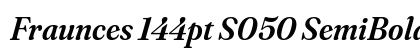 Fraunces 144pt S050 SemiBold Italic preview