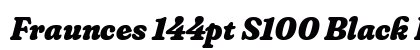 Fraunces 144pt S100 Black Italic preview