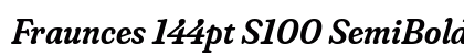 Fraunces 144pt S100 SemiBold Italic preview