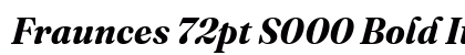 Fraunces 72pt S000 Bold Italic Preview