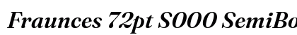 Fraunces 72pt S000 SemiBold Italic preview