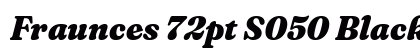 Fraunces 72pt S050 Black Italic preview