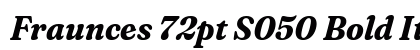 Fraunces 72pt S050 Bold Italic Preview