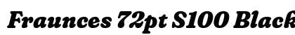 Fraunces 72pt S100 Black Italic preview