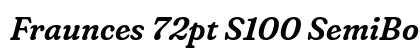 Fraunces 72pt S100 SemiBold Italic preview