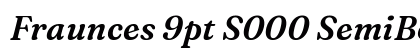 Fraunces 9pt S000 SemiBold Italic preview
