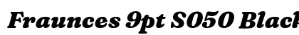 Fraunces 9pt S050 Black Italic preview