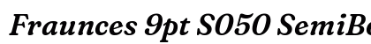 Fraunces 9pt S050 SemiBold Italic preview