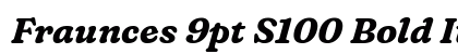 Fraunces 9pt S100 Bold Italic Preview