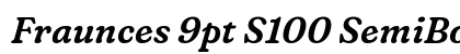 Fraunces 9pt S100 SemiBold Italic preview