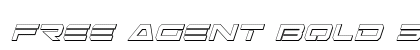 Free Agent Bold 3D Italic Italic preview