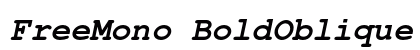 FreeMono BoldOblique preview