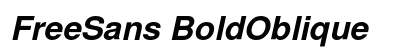 FreeSans BoldOblique preview