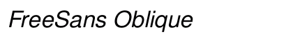 FreeSans Oblique Preview