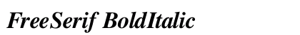 FreeSerif BoldItalic Preview