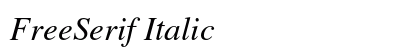 FreeSerif Italic Preview