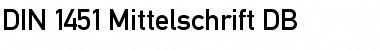 DIN 1451 Mittelschrift DB Font