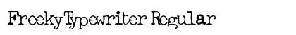 FreekyTypewriter Regular preview