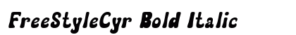 FreeStyleCyr Bold Italic preview
