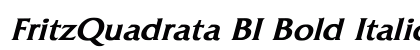 FritzQuadrata BI Bold Italic preview