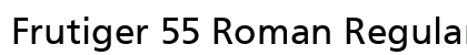 Frutiger 55 Roman Regular Preview
