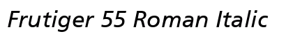 Frutiger 55 Roman Italic Preview