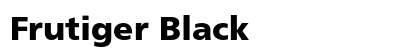 Frutiger Black Preview