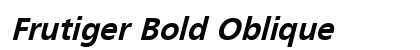 Frutiger Bold Oblique Preview