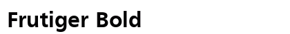Frutiger Bold preview
