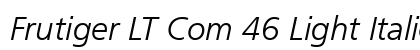 Frutiger LT Com 46 Light Italic Preview