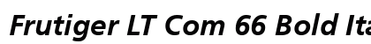 Frutiger LT Com 66 Bold Italic Preview