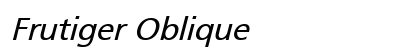 Frutiger Oblique Preview
