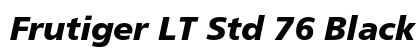 Frutiger LT Std 76 Black Italic Preview