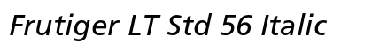 Frutiger LT Std 56 Italic preview