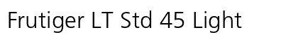 Frutiger LT Std 45 Light Preview