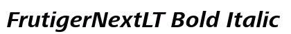 FrutigerNextLT Bold Italic preview