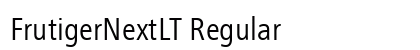 FrutigerNextLT Regular Preview