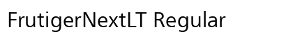 FrutigerNextLT Regular Preview
