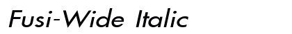 Fusi-Wide Italic preview