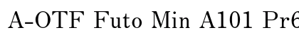 A-OTF Futo Min A101 Pr6N Bold preview