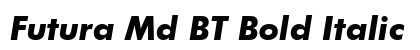 Futura Md BT Bold Italic Preview