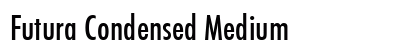 Futura Condensed Medium Preview